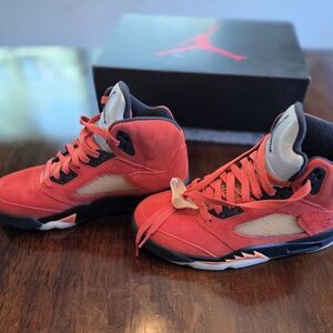 Jordan 5 Retro in Black and Fire Red